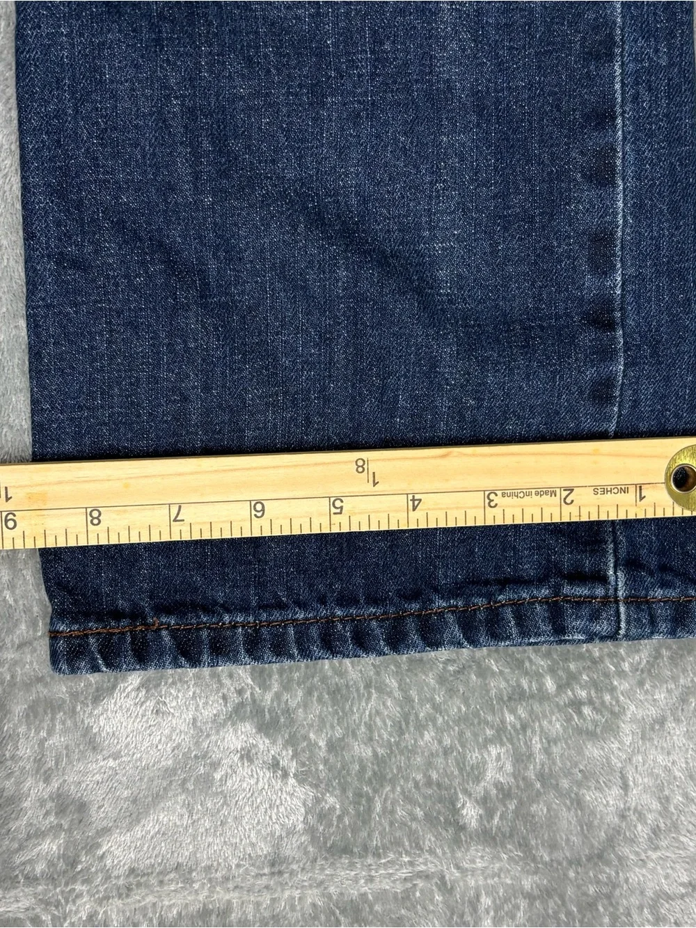 Levi’s 527 Jeans Mens 32X32 (Fit 32X31) Blue Slim Boot Cut Dark Wash Distressed
